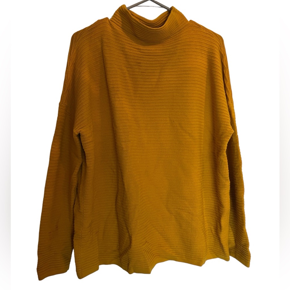 French connection mustard yellow turtleneck